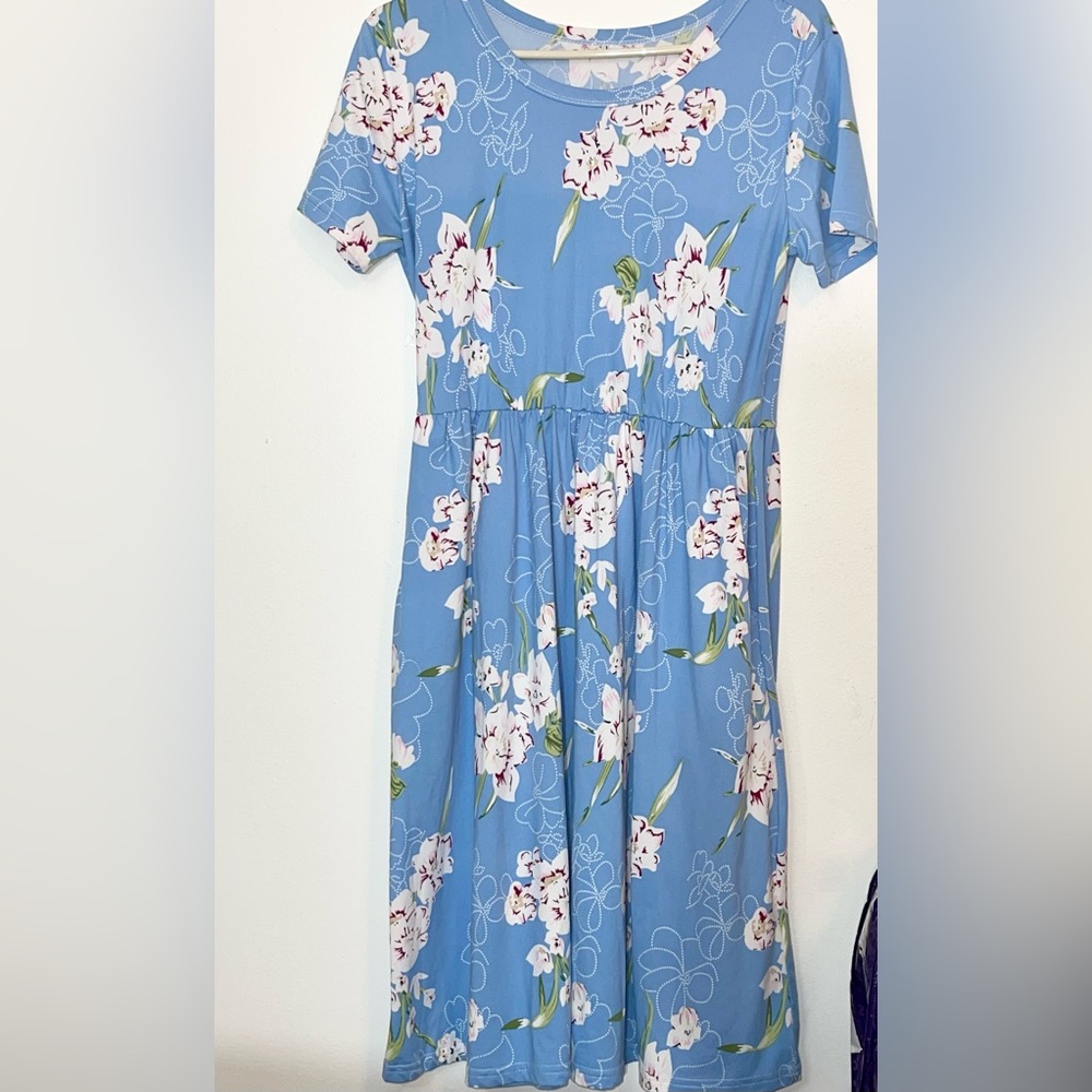 Women’s dress, with pockets. New without tags. Size large.